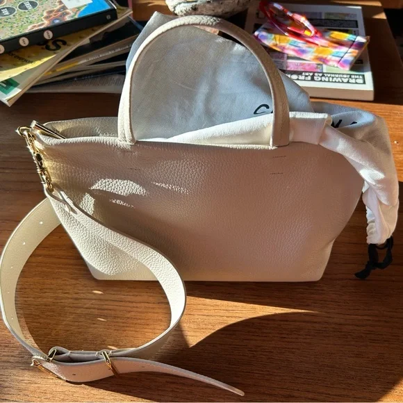 CUYANA Mini Easy Zipper Tote in Ecru - Picture 3 of 14